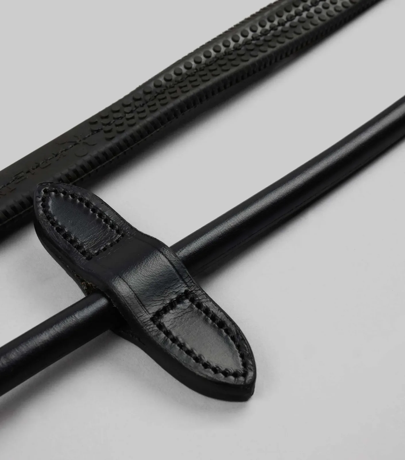 Finetti Rolled Leather Reins Black - Image 2