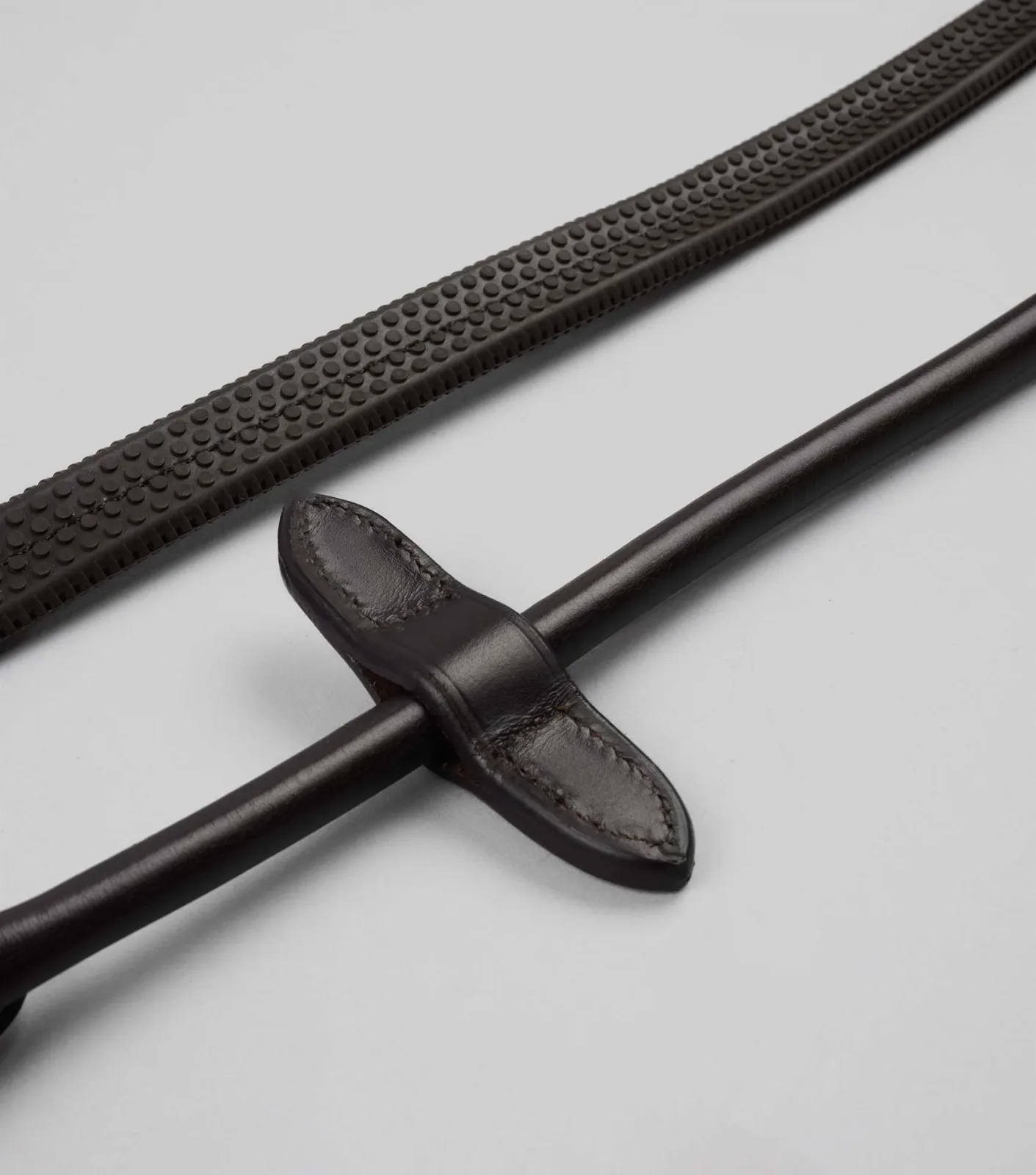 Finetti Rolled Leather Reins Brown - Image 2