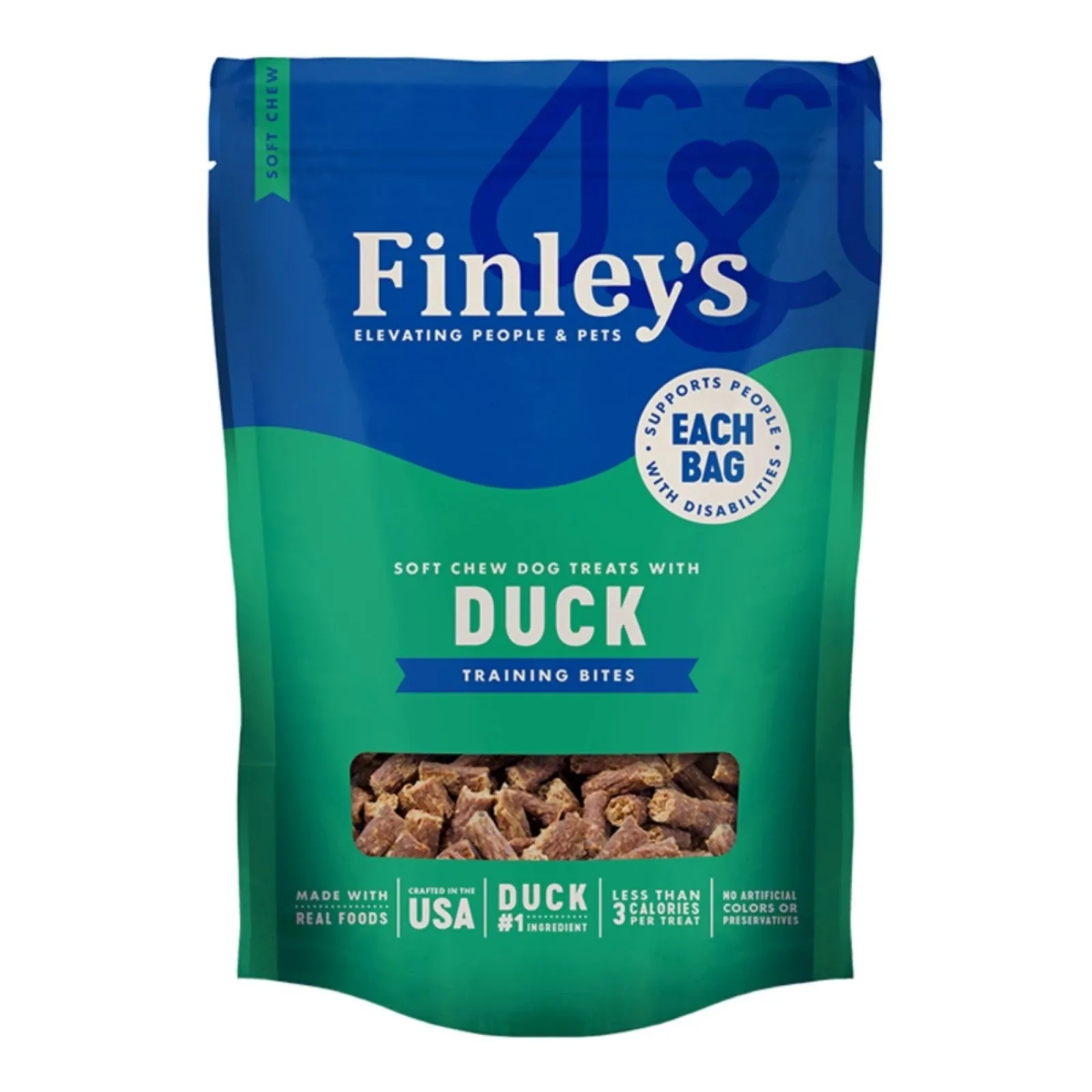 Finley's Dog Soft Dog Chew Trainer Bites Duck 6 oz