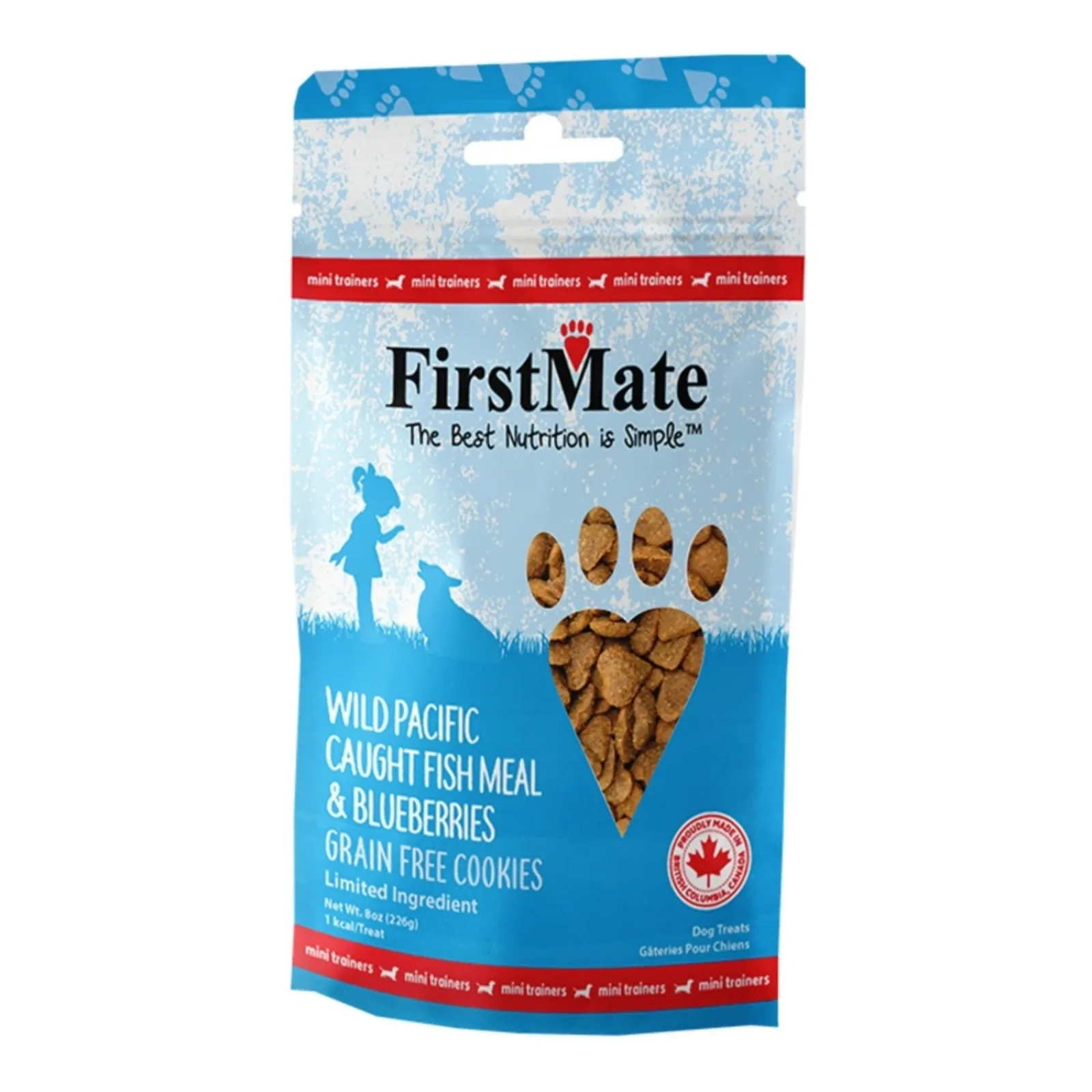 Firstmate Dog Limited Ingredient Grain-Free Mini Fish Blueberry Dog Treat 8 oz