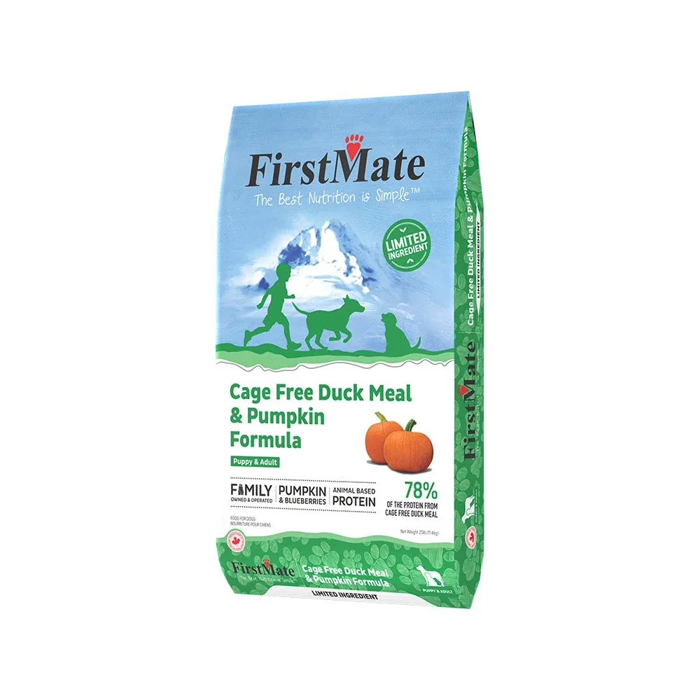 Firstmate Limited Ingredient Grain-Free Duck & Pumpkin Dog Food, 25 lb