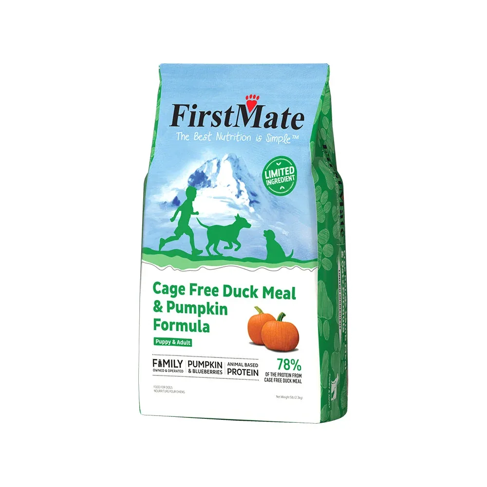 Firstmate Limited Ingredient Grain-Free Duck & Pumpkin Dog Food, 5 lb