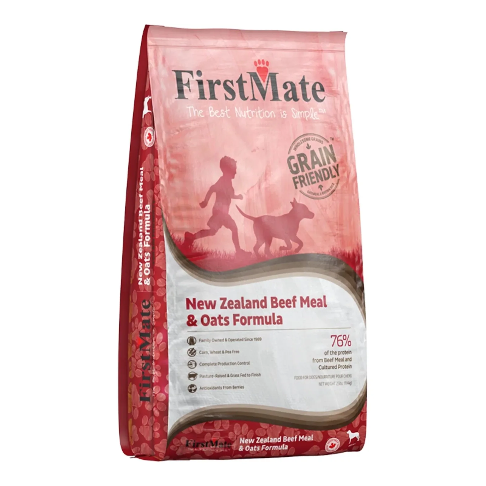 Firstmate Limited Ingredient New Zealand Beef & Oat Dog Food, 25 lb
