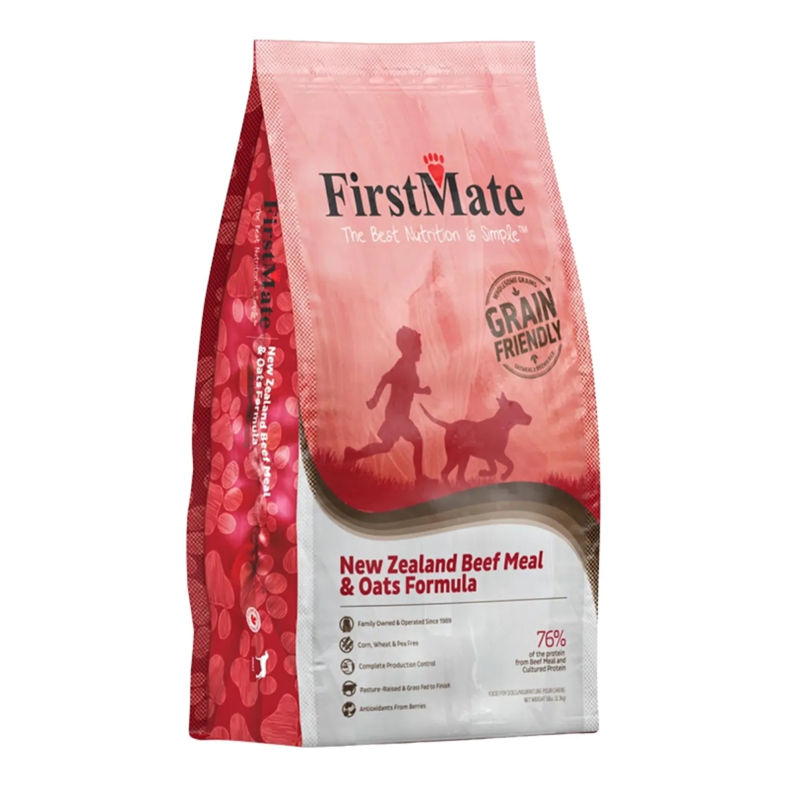 Firstmate Limited Ingredient New Zealand Beef & Oat Dog Food, 5 lb