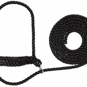 Flat Braid Cattle Halter Black