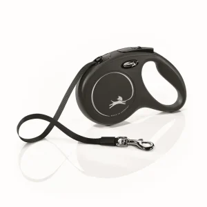 Flexi Flexi Classic Nylon Cord Dog Leash Black 16ft MD up to 55lb