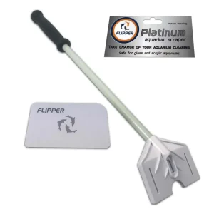 Flipper Cleaner Platinum Aquarium Scraper for Glass and Acrylic Tanks 18 in