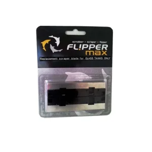 Flipper Cleaner Stainless Steel Replacement Blades for Glass Aquariums Black Max 2 Pack
