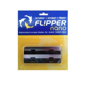 Flipper Cleaner Stainless Steel Replacement Blades for Glass Aquariums Black Nano 2 Pack