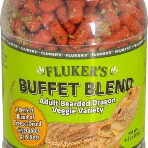 Fluker's Buffet Blend Adult Bearded Dragon Veggie Variety Freeze Dried Food 4.5 oz