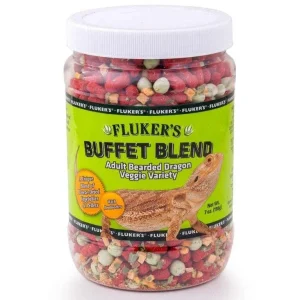 Fluker's Buffet Blend Adult Bearded Dragon Veggie Variety Freeze Dried Food 7 oz
