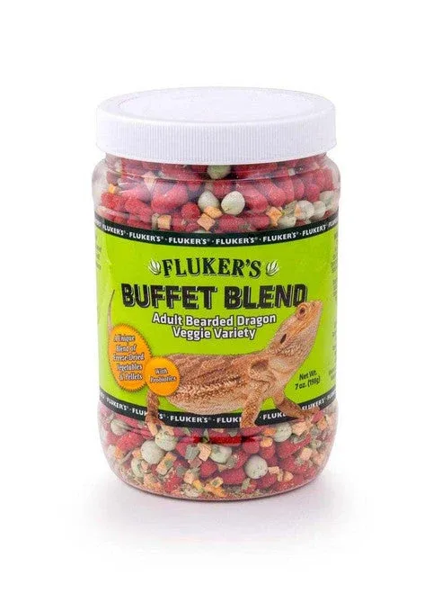 Fluker's Buffet Blend Adult Bearded Dragon Veggie Variety Freeze Dried Food 7 oz - Image 2
