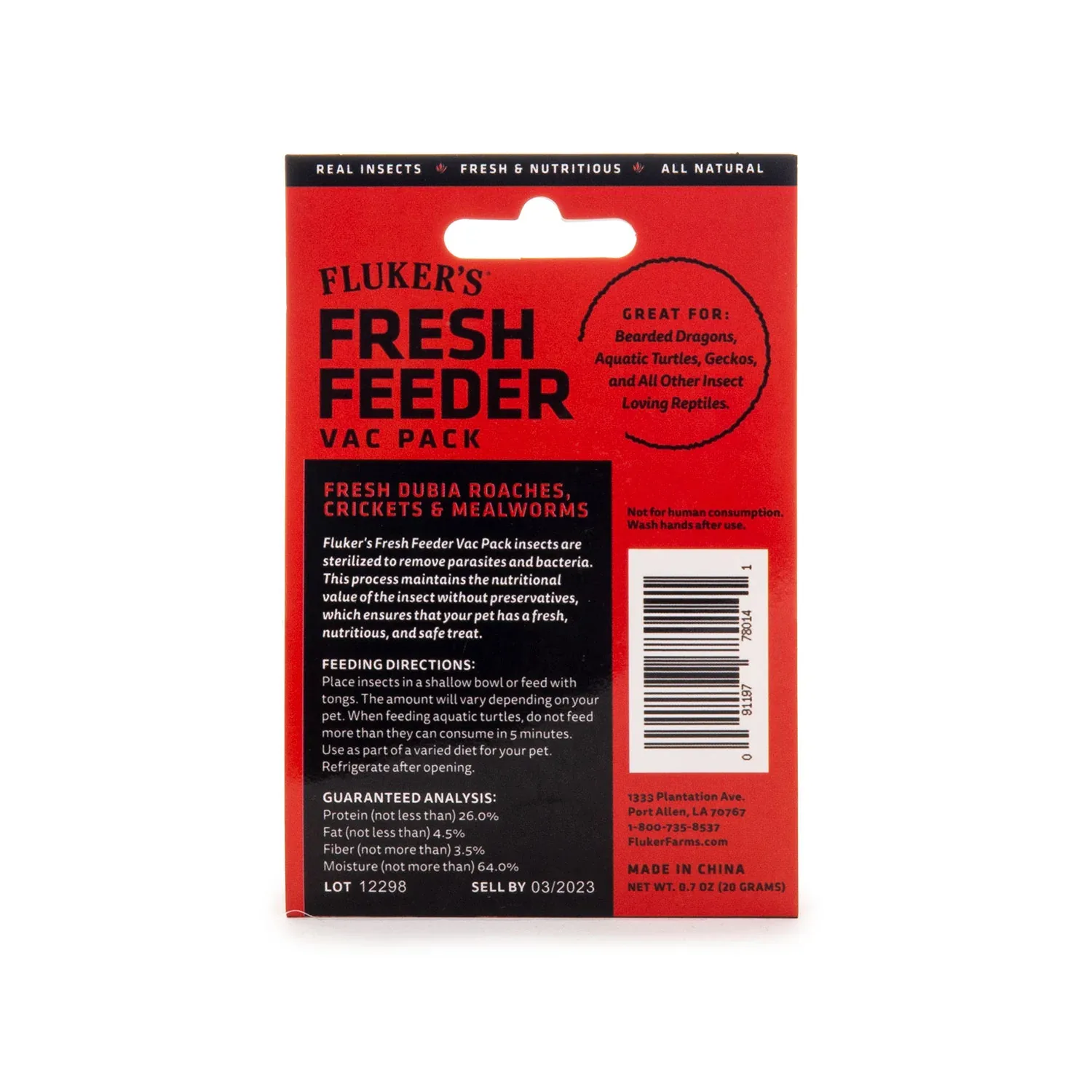 Fluker's Fresh Feeder Vac Pack Variety Mix Reptile Food - Image 2
