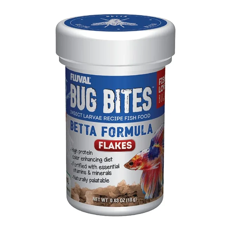 Fluval Bug Bites Betta Color Enhancing Flakes 0.63 oz