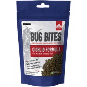 Fluval Bug Bites Medium Large Cichlid Pellets 3.53oz A6581{L+7}