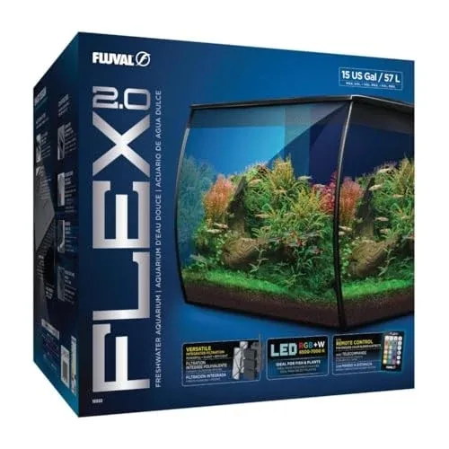 Fluval Flex 2.0 Aquarium Kit – 15 Gallon Glass Fish Tank Kit - Image 2