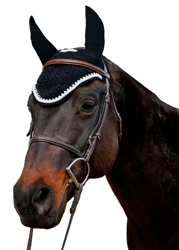 Fly Bonnet /Silver Rope/Crystals Cob Black - Image 2