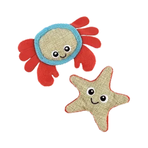 Fog City Pet Crab & Starfish Duo Catnip Cat Toys, 2