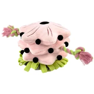 Fog City Pet Passion Flower Tower Snuffle & Tug Plush Interactive Dog Toy