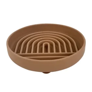 Fog City Pet Peach Silicone Slow Feeder Dog Bowl w/ Suction Base