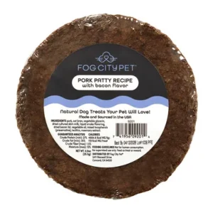 Fog City Pet Pork Patty Recipe w/ Bacon Flavor Dog Chew Treat