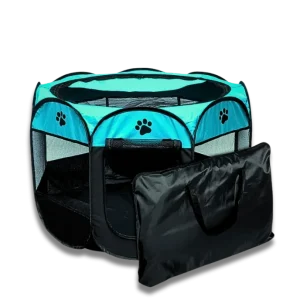 Folding Pet Playpen – Octagonal Waterproof Dog & Cat Cage