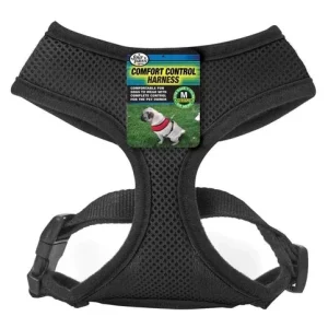 Four Paws Comfort Control Dog Harness For Dogs, Black, Medium 1 ct