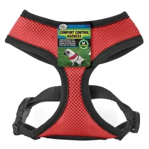 Four Paws Comfort Control Dog Harness For Dogs, Red, Medium 1 ct