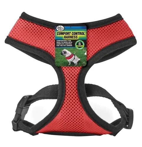Four Paws Comfort Control Dog Harness For Dogs, Red, Small 1 ct
