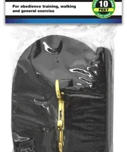 Four Paws Cotton Web Dog Lead Black 10 Ft