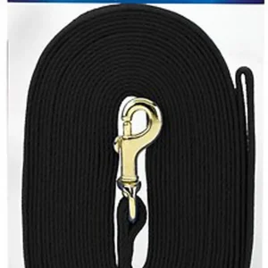 Four Paws Cotton Web Dog Lead, Black, 15 ft