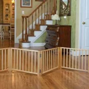 Four Paws Expandable Dog Gate, Wood Gate for Dogs 48-1-10 in W x 17 in H