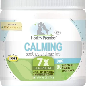 Four Paws Healthy Promise Calming Dog Chews for Dogs Savory Liver, 4.76 oz, 90 ct