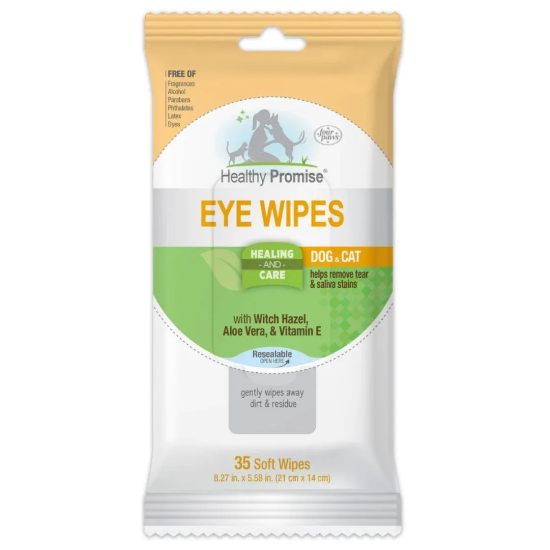 Four Paws Healthy Promise Cat Dog Eye Wipes 35 ct