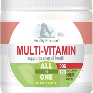 Four Paws Healthy Promise Dog Multivitamin Soft Dog Chews Savory Chicken, 5.08 oz, 120 ct