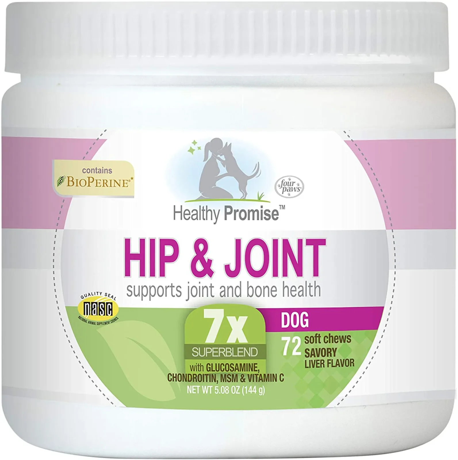 Four Paws Healthy Promise Hip & Joint Soft Dog Chews for Dogs 72 ct