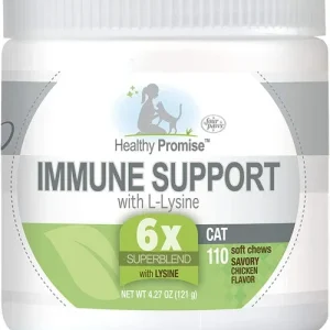 Four Paws Healthy Promise Immune Support with Large-Lysine Chews for Cats Immunity 110 ct