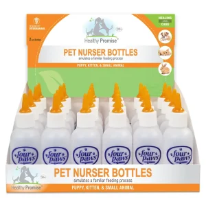 Four Paws Healthy Promise Pet Nurser Bottles Display Case 24 Count 2 oz.
