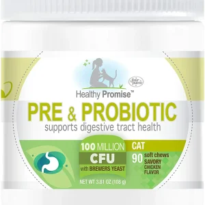 Four Paws Healthy Promise Pre Probiotics For Dogs Savory Chicken, 4.76 oz, 90 ct