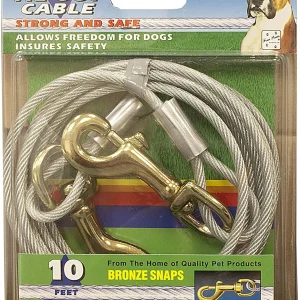 Four Paws Heavy Weight Dog Tie-Out Cable, Silver, 10 ft