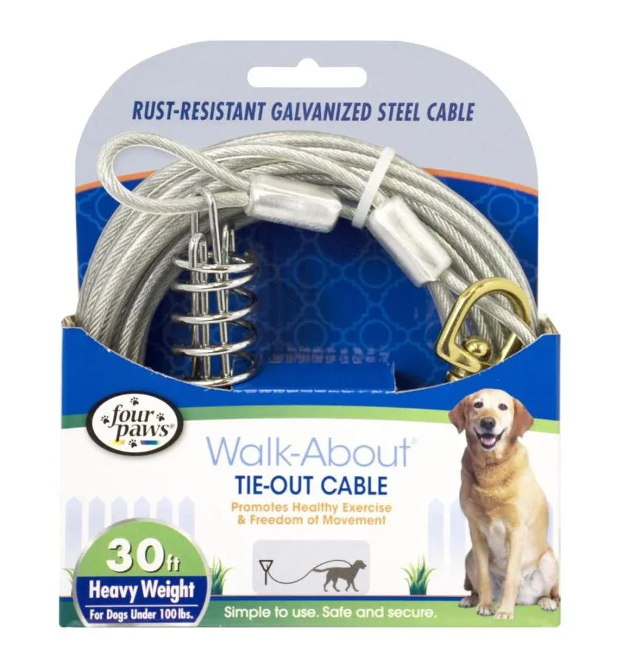 Four Paws Heavy Weight Dog Tie-Out Cable Silver, 30 ft - Image 2