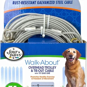 Four Paws Heavy Weight Dog Trolley Exerciser Silver, 75 ft