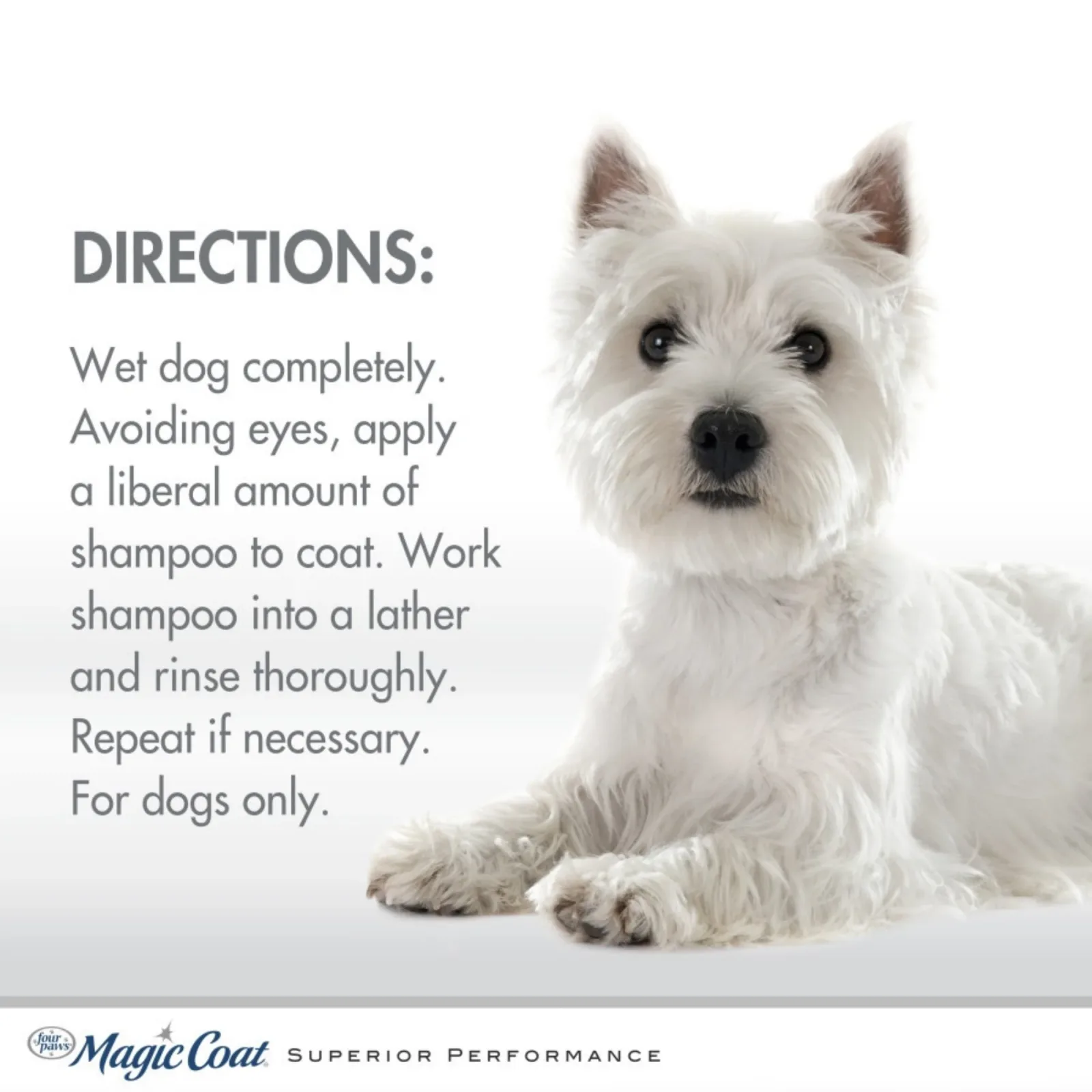 Four Paws Magic Coat Bright White Dog Shampoo Almond Shea Butter, 16 oz, 1 ct - Image 2