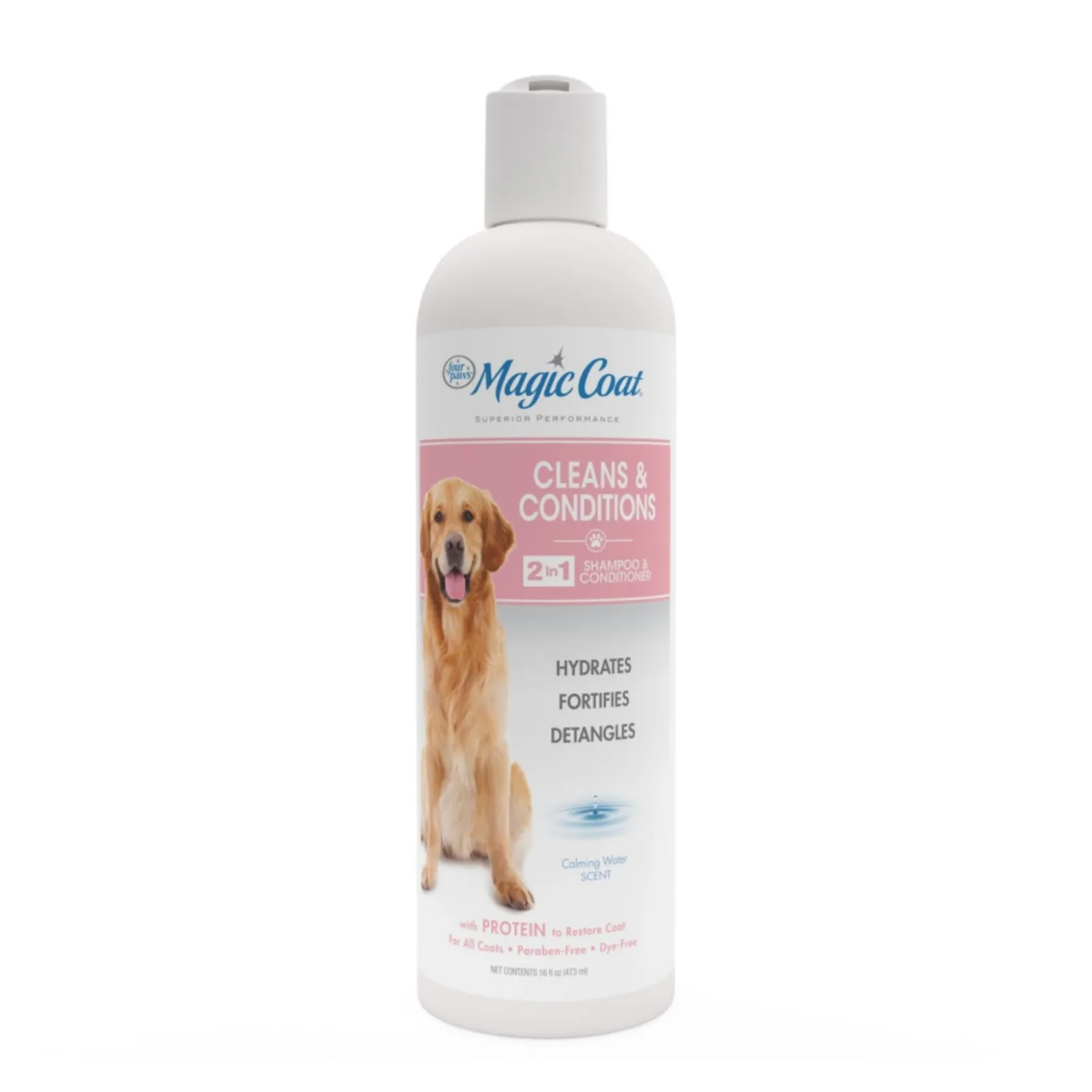 Four Paws Magic Coat Cleanse Conditions 2-in-1 Dog Shampoo and Conditioner Calming Water, 16 oz, 1 ct