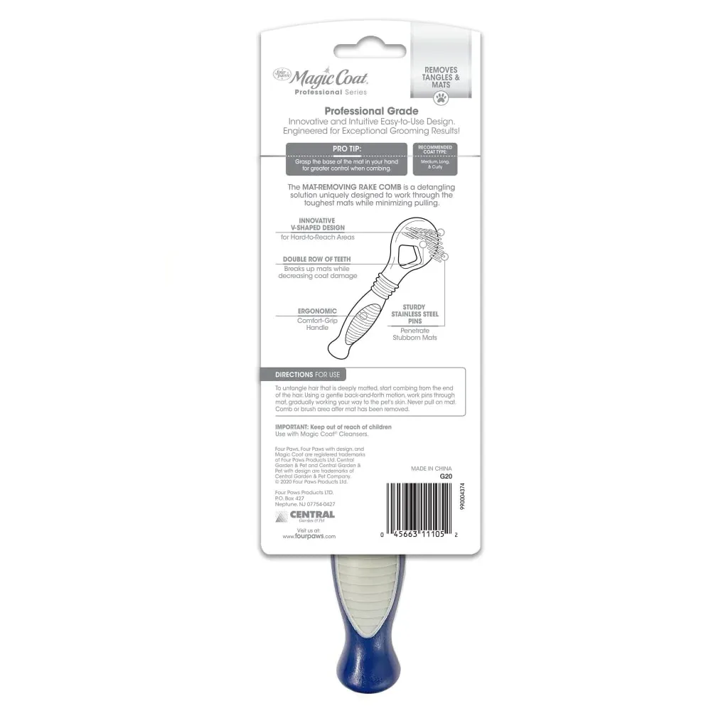 Four Paws Magic Coat Dog Dematting Rake Comb - Image 2