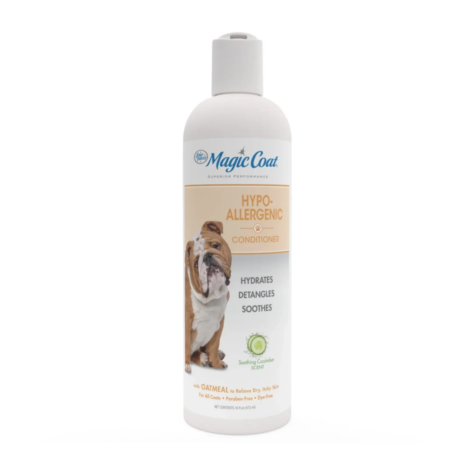 Four Paws Magic Coat Hypoallergenic Dog Conditioner Soothing Cucumber, 16 oz, 1 ct