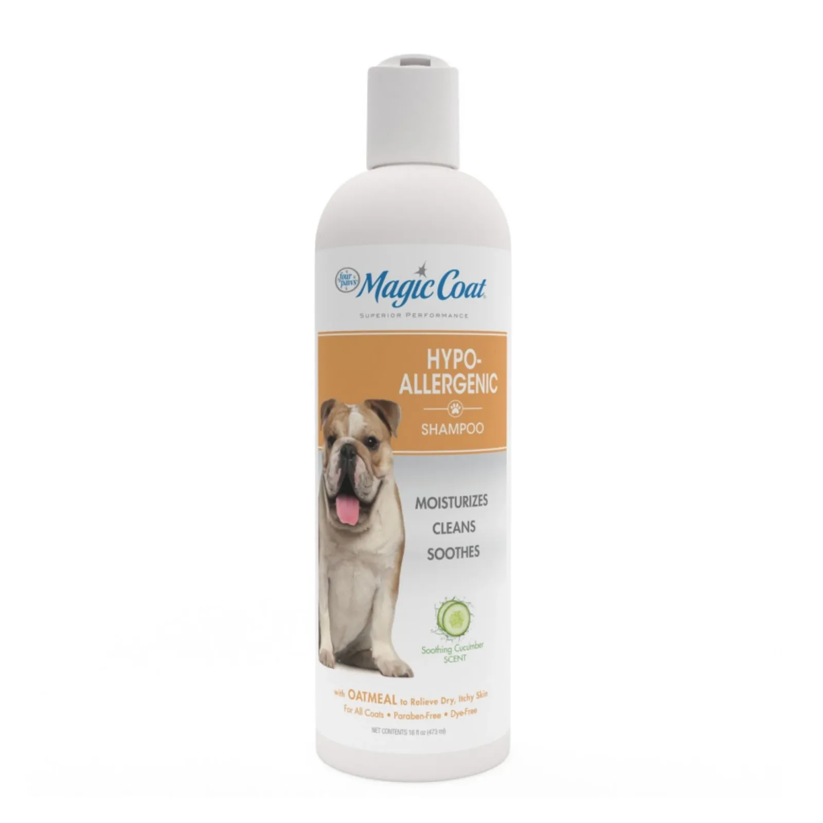 Four Paws Magic Coat Hypoallergenic Dog Shampoo Soothing Cucumber, 16 oz, 1 ct