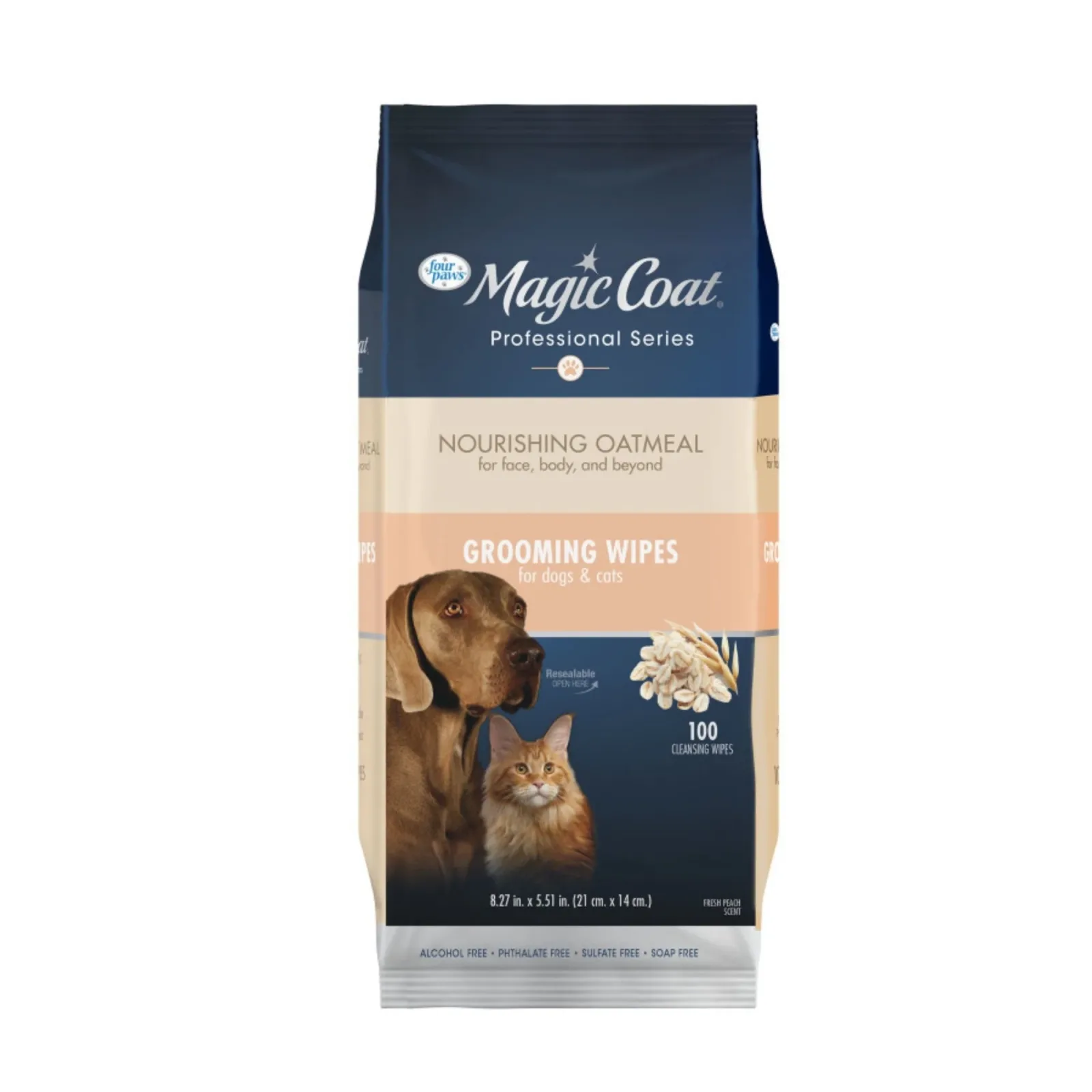 Four Paws Magic Coat Professional Series Grooming Wipes, 100-Count