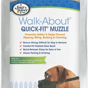 Four Paws Quick Fit Dog Muzzle Medium Short Snout