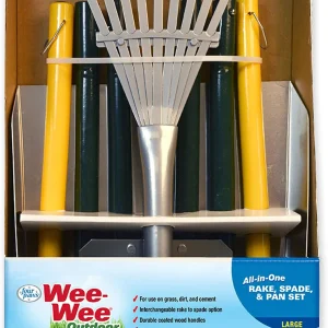 Four Paws Wee-Wee All-in-One Dog Poop Rake, Spade and Pan Set Rake, Spade & Pan Large, 9.5 in x 10 in x 38 in